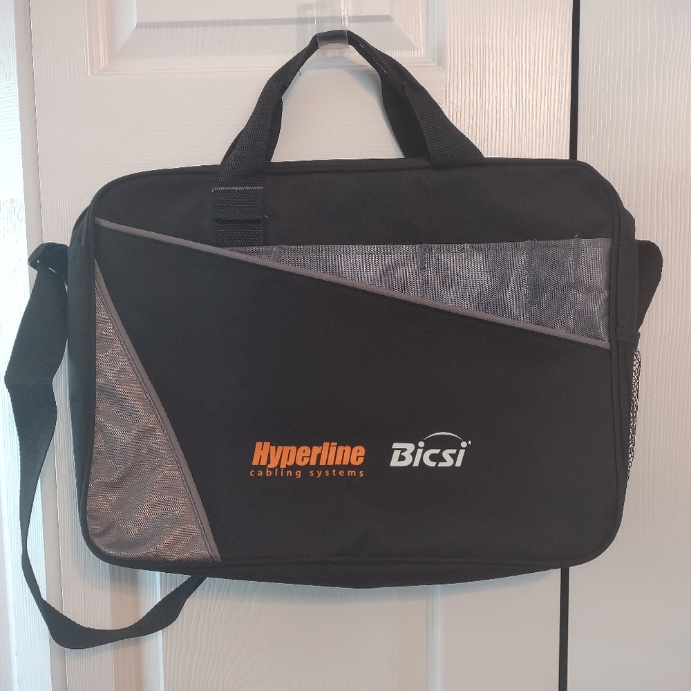 Laptop Computer Bag Shoulder Briefcase Carry On Marketing Promo Hyperline Cable